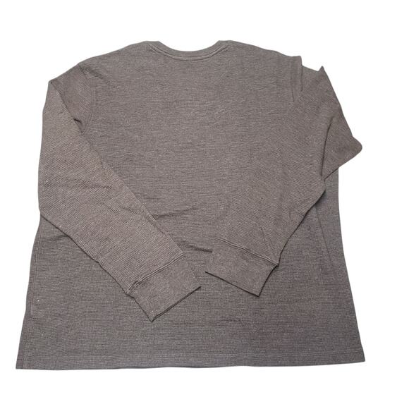 Mens Vintage Faded Glory Waffle Knit Henley Shirt Brown XL 46–48 Long Sleeve Top - Picture 5 of 9